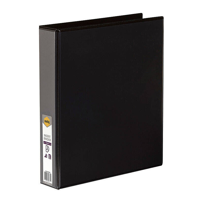 Marbig A4 Clearview Insert Binder - 38mm 2-Ring Black Marbig