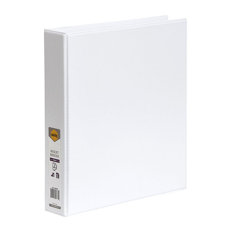 Marbig A4 White Clearview Presentation Binder - 38mm 3D Rings Marbig