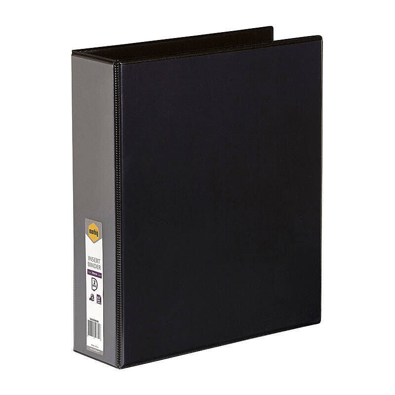 Marbig A4 Clearview Insert Binder 50mm 2D Black Marbig