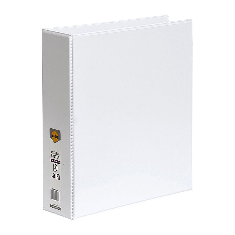 Marbig A4 Clearview Insert Binder - 50mm 3D Ring - White Marbig