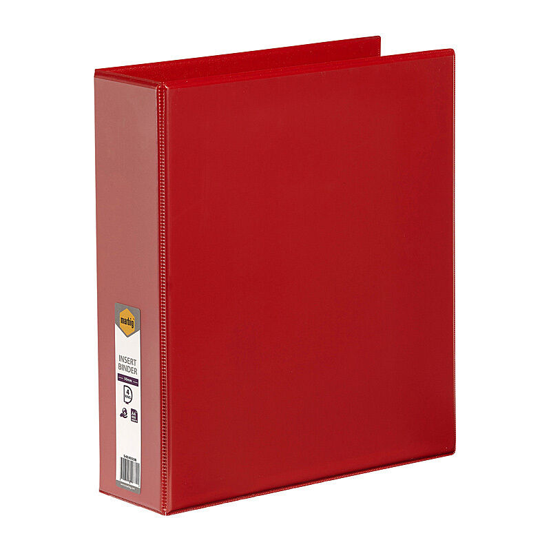 Marbig A4 Red Clearview 4D Ring Binder - 50mm Spine Marbig