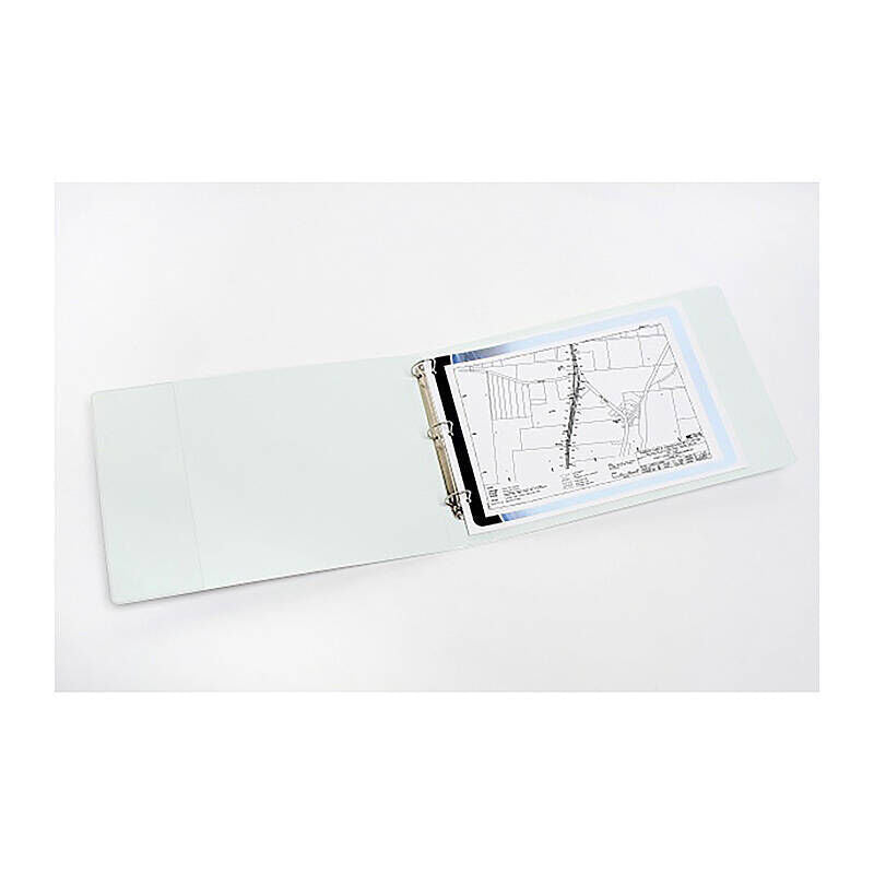 Marbig A3 Landscape Clearview Insert Binder 50mm D-Ring White Marbig