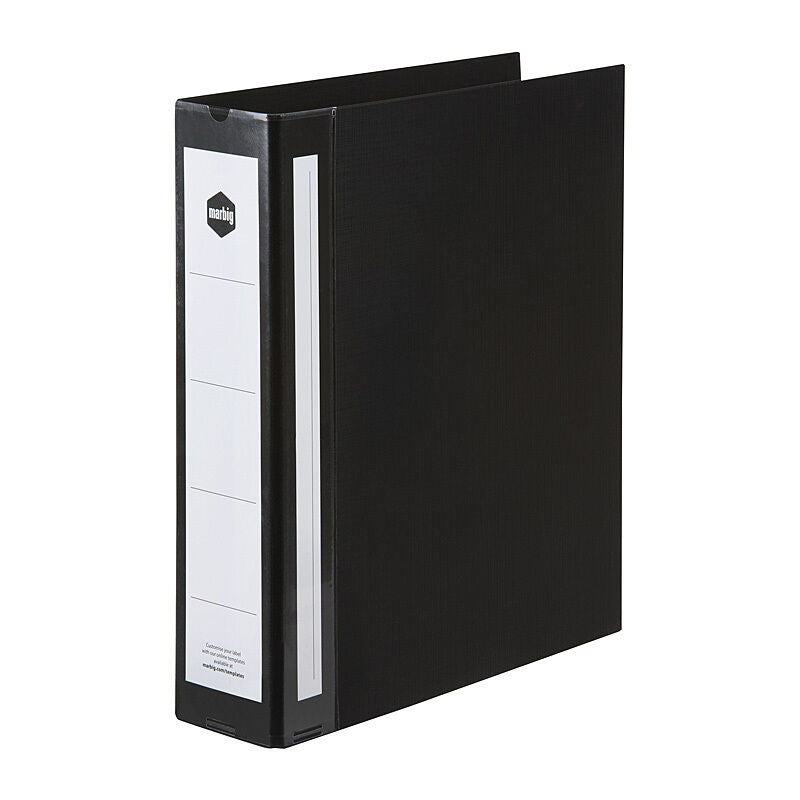 Marbig Deluxe A4 50mm 4D Ring Binder - Black Marbig