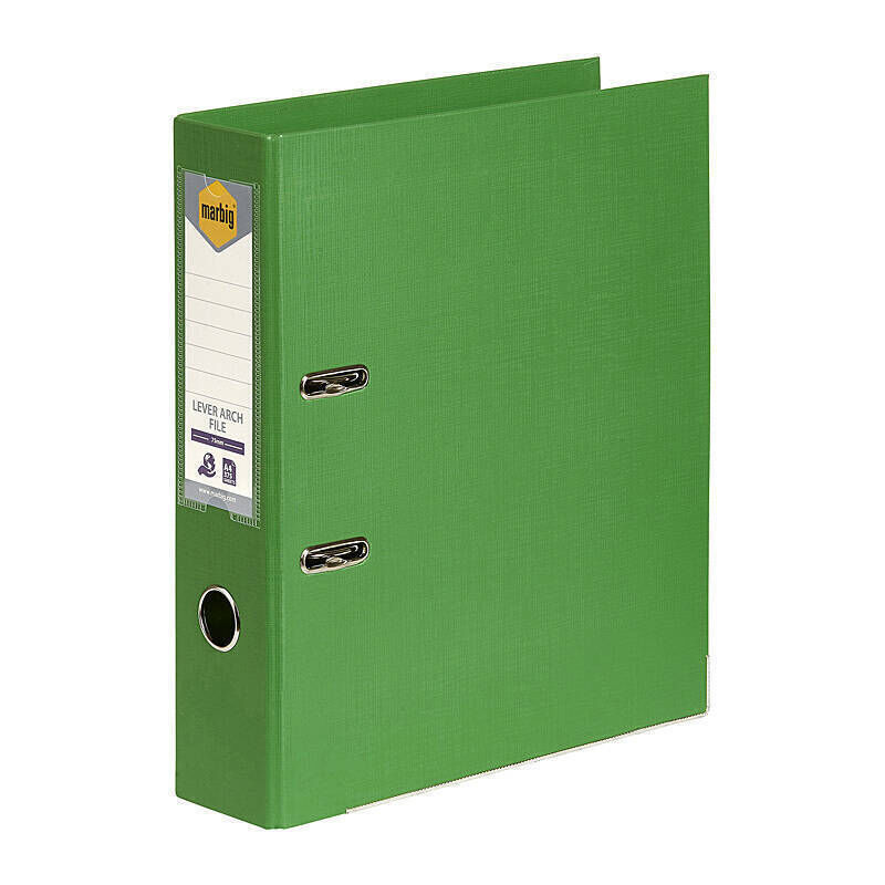 Marbig A4 Lever Arch File - Green for Durable Document Storage Marbig