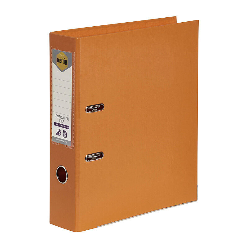 Marbig A4 Orange PE Lever Arch File Marbig