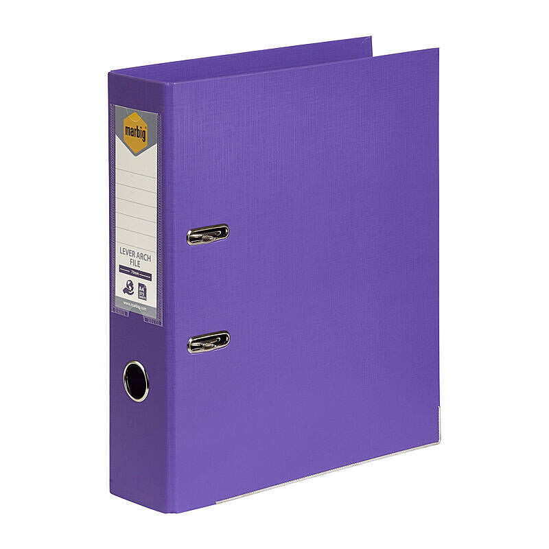 Marbig A4 Purple Lever Arch File - Durable PE Marbig