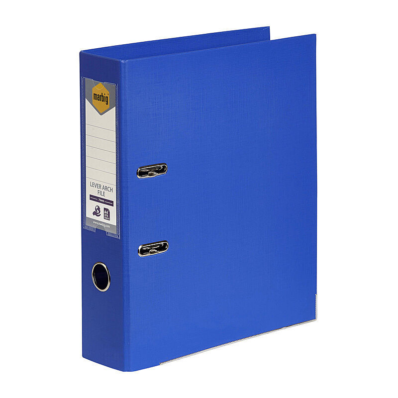 Marbig A4 Royal Blue Lever Arch File - Durable Document Storage Marbig