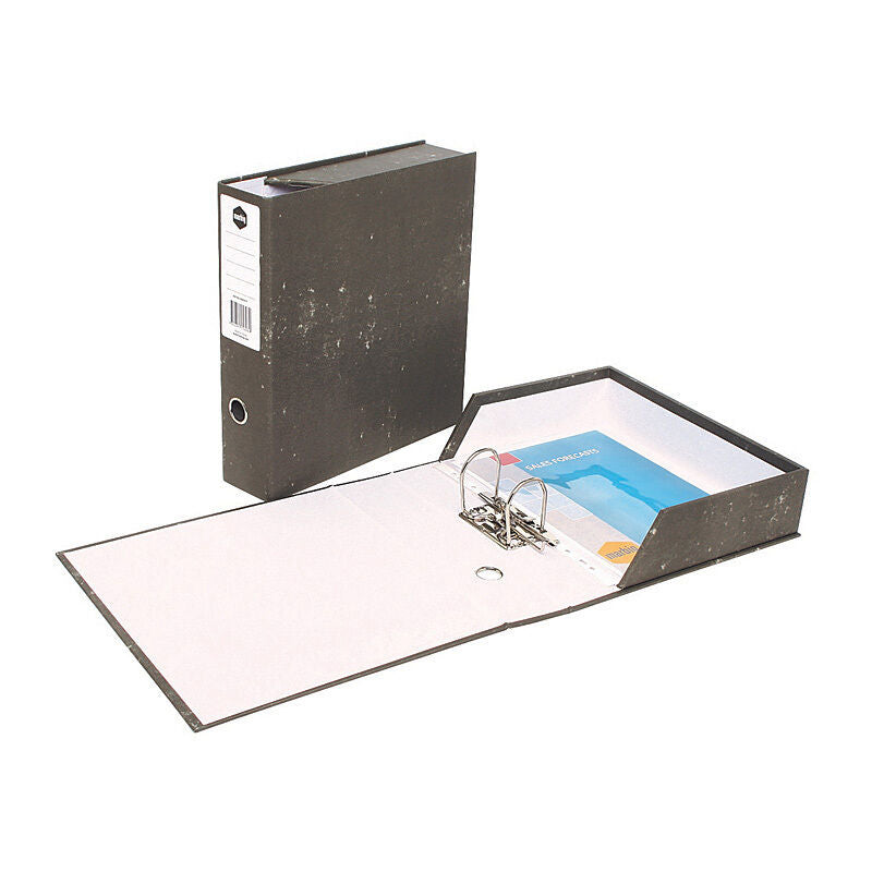 Marbig Black Foolscap Lever Arch Box File - Durable Storage Marbig