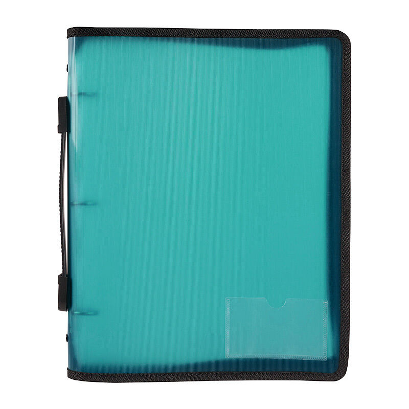 Marbig Green Zipper Binder with Handle - 25mm 3-Ring Marbig