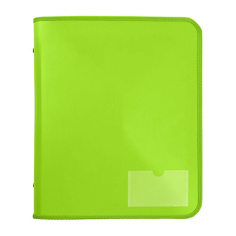 Marbig Zipper Binder with Tech Case - Lime Green 2D 25mm Marbig