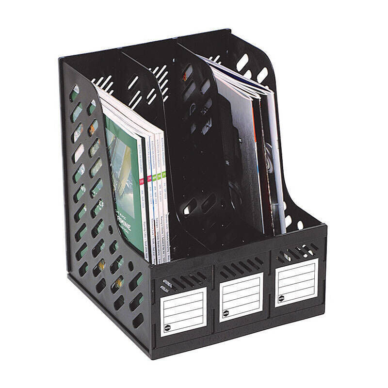 Marbig 3 Section Magazine Rack - Desk Organizer Marbig