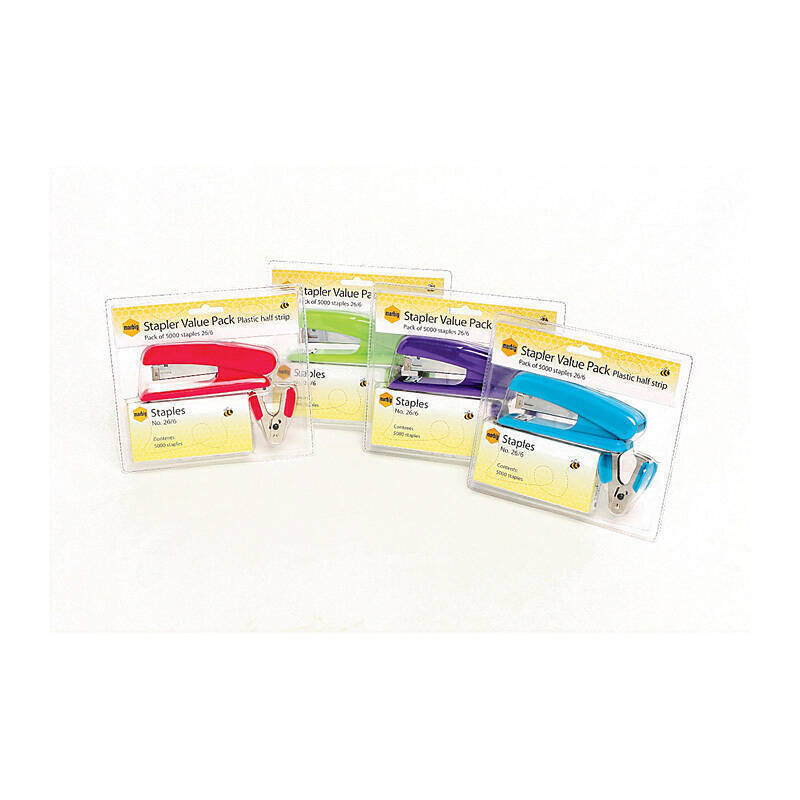 Marbig Value Stapler Pack - Assorted Colors Marbig