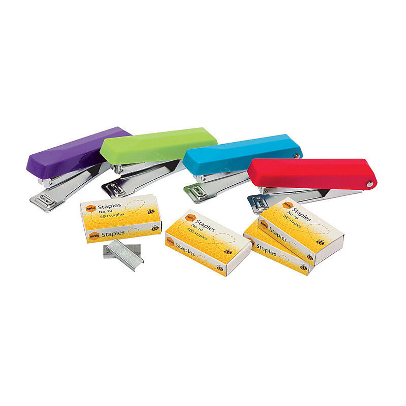 Marbig Mini Stapler | Assorted Colors with Staples Marbig
