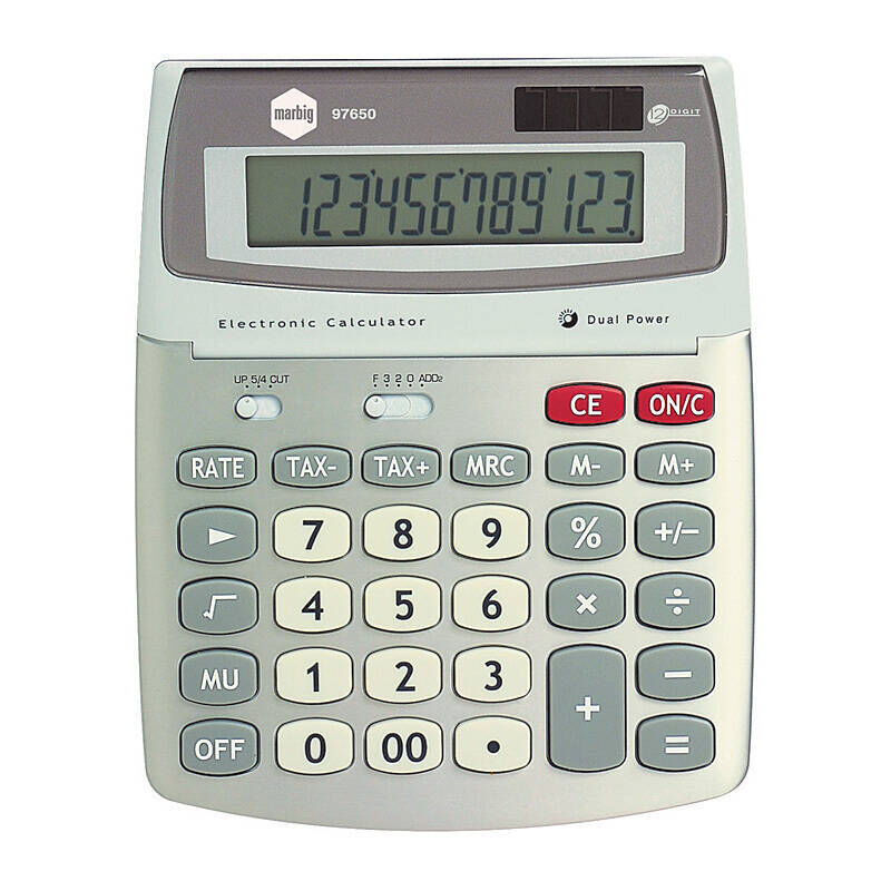 Marbig 12-Digit GST Desktop Calculator - Easy for Office & Business Marbig