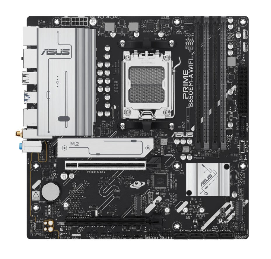 AMD B650 Micro-ATX Motherboard - AM5, DDR5, PCIe 5.0, AI Ready ASUS