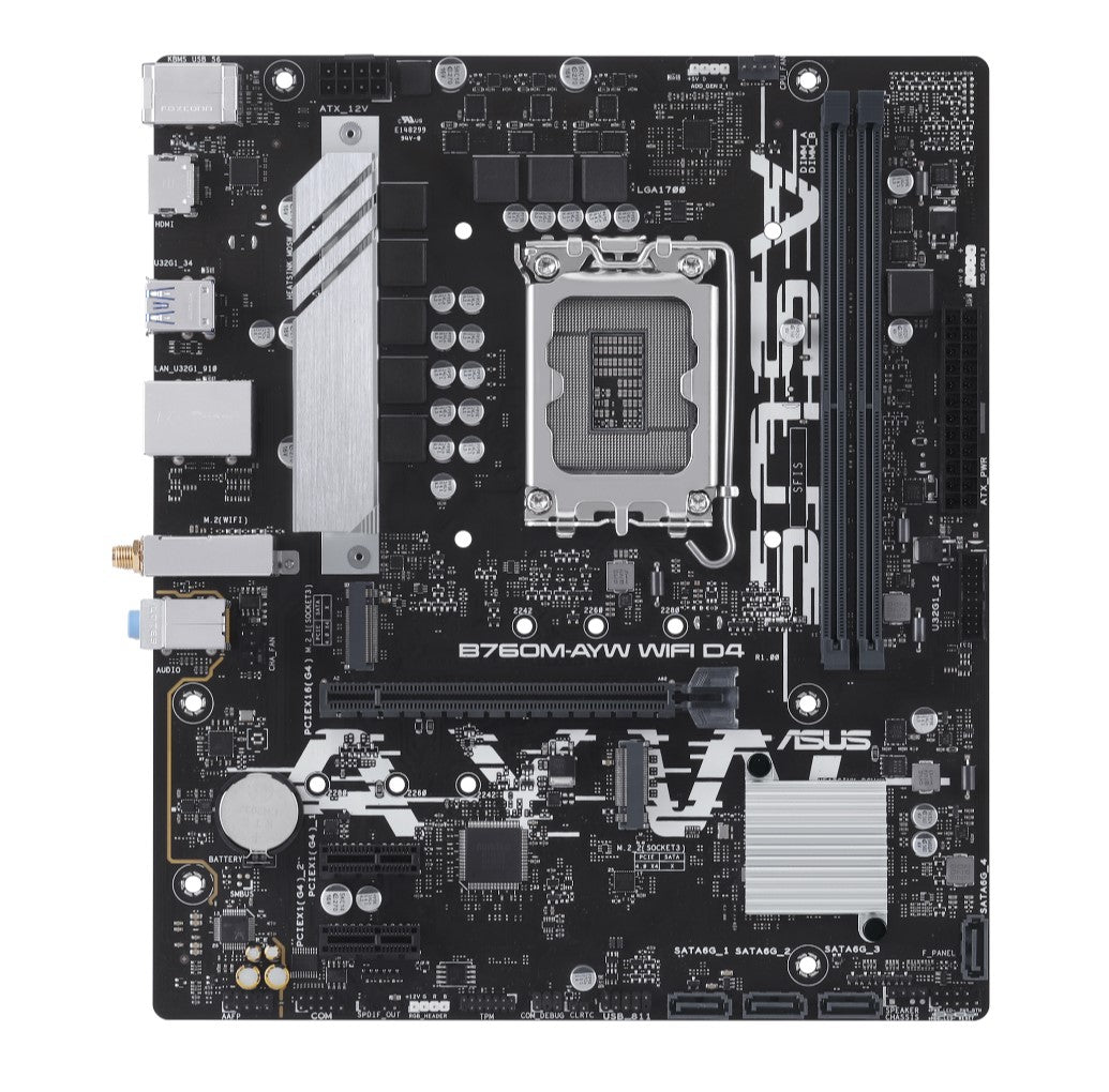 ASUS B760M-AYW WIFI D4 Motherboard - LGA 1700, WiFi 6, DDR4 ASUS
