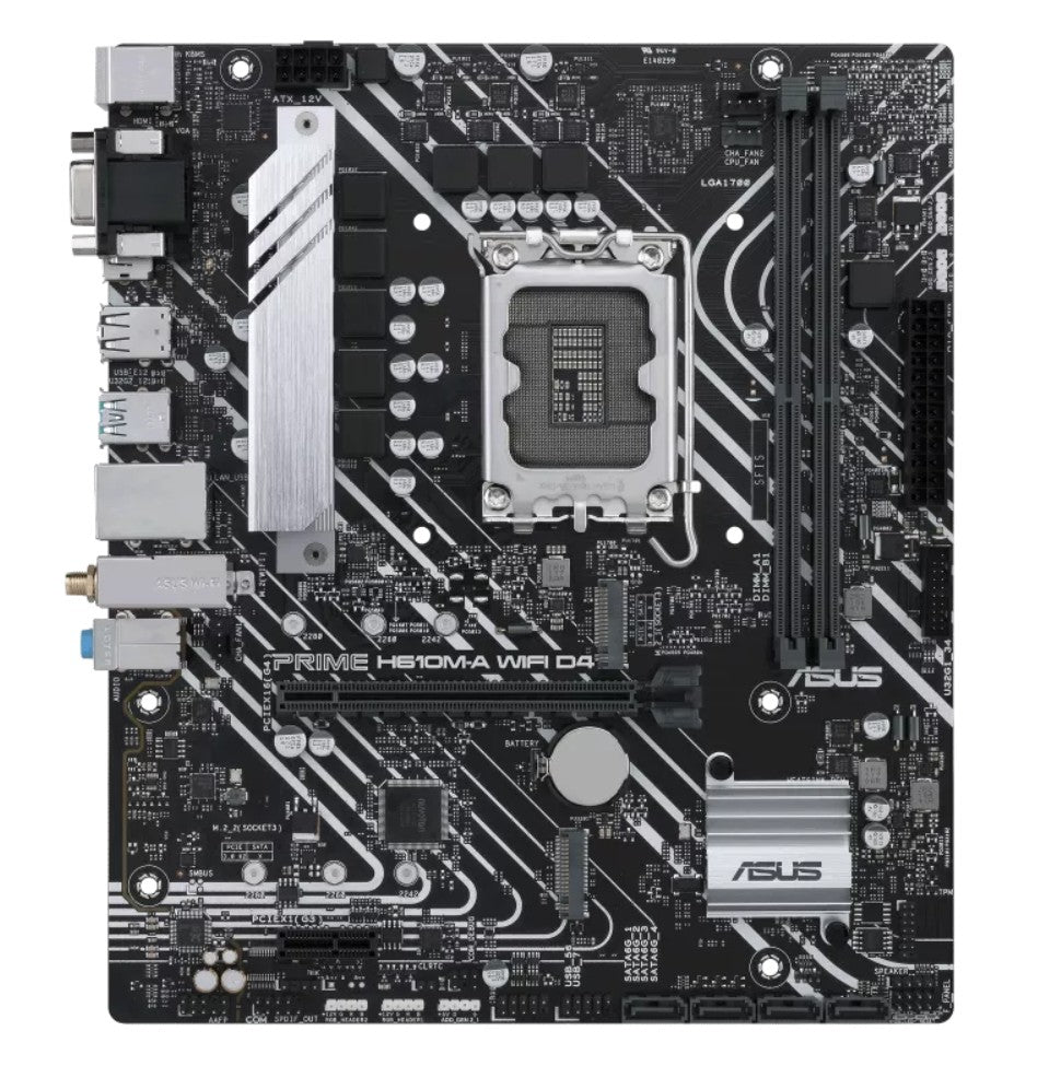 ASUS H610 Micro ATX Motherboard for Intel 12th-14th Gen CPUs (DDR4, PCIe 4.0) ASUS