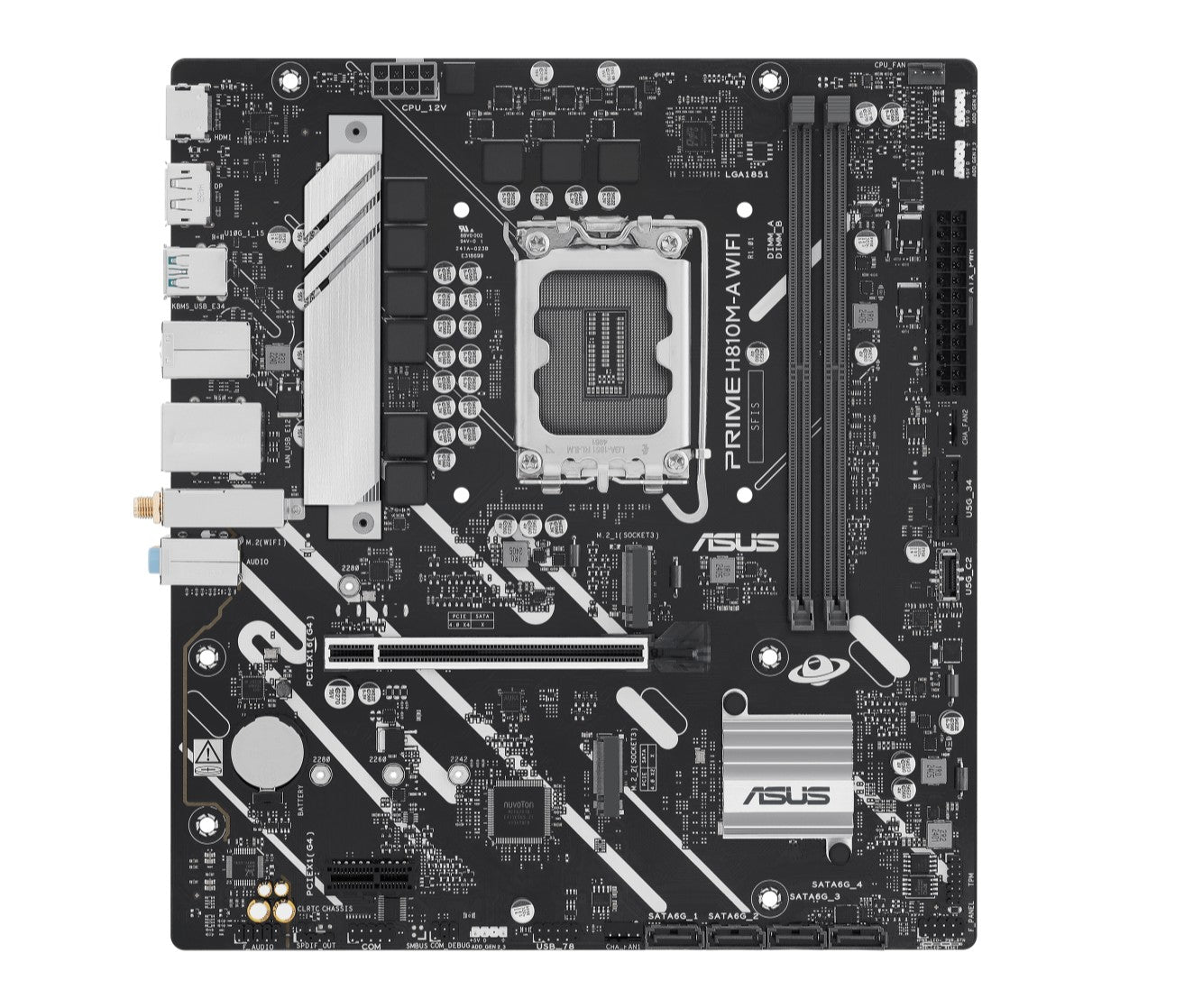 ASUS PRIME H810M-A WIFI-CSM Motherboard | Intel Core Ultra & AI PC Ready ASUS