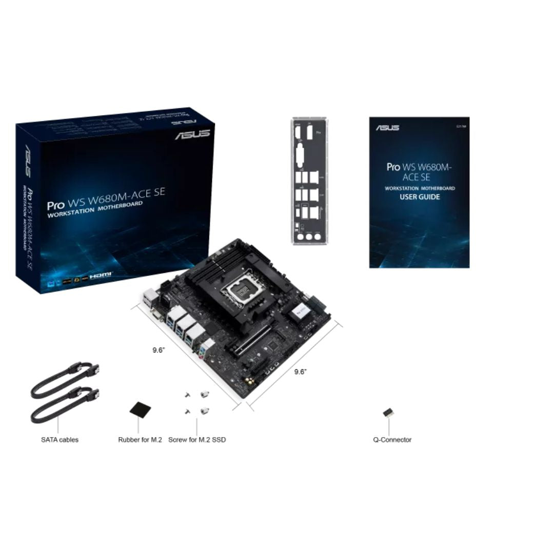 Intel W680 LGA 1700 Micro-ATX Motherboard with BMC & PCIe 5.0 DDR5 ASUS