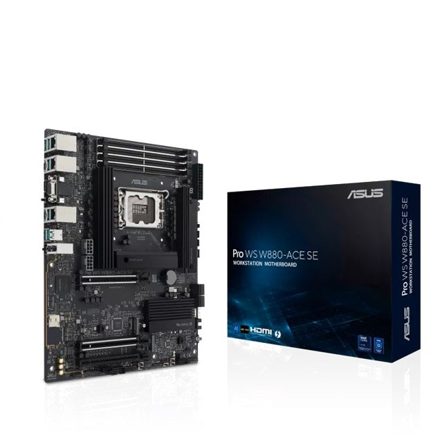 ASUS Pro WS W880-ACE SE, Intel W880 ATX, LGA1851, DDR5 256GB ECC, PCIe 5.0, 4x M.2, Dual 2.5Gb LAN - PRO WS W880-ACE SE