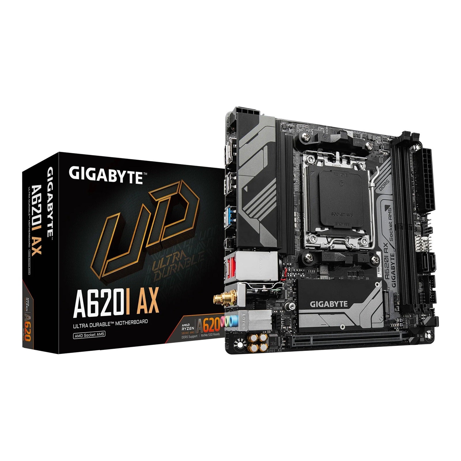 Gigabyte A620I AX AM5 Mini-ITX Motherboard for Ryzen 7000/8000/9000 Gigabyte