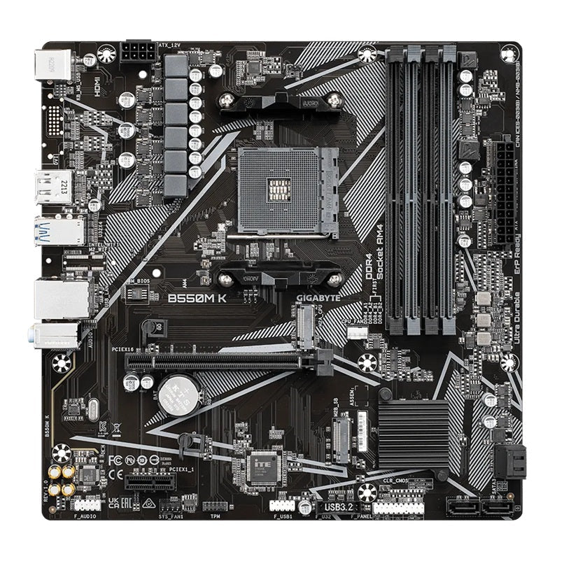 Gigabyte B550MK AMD AM4 Micro-ATX Motherboard - PCIe 4.0 Ready Gigabyte