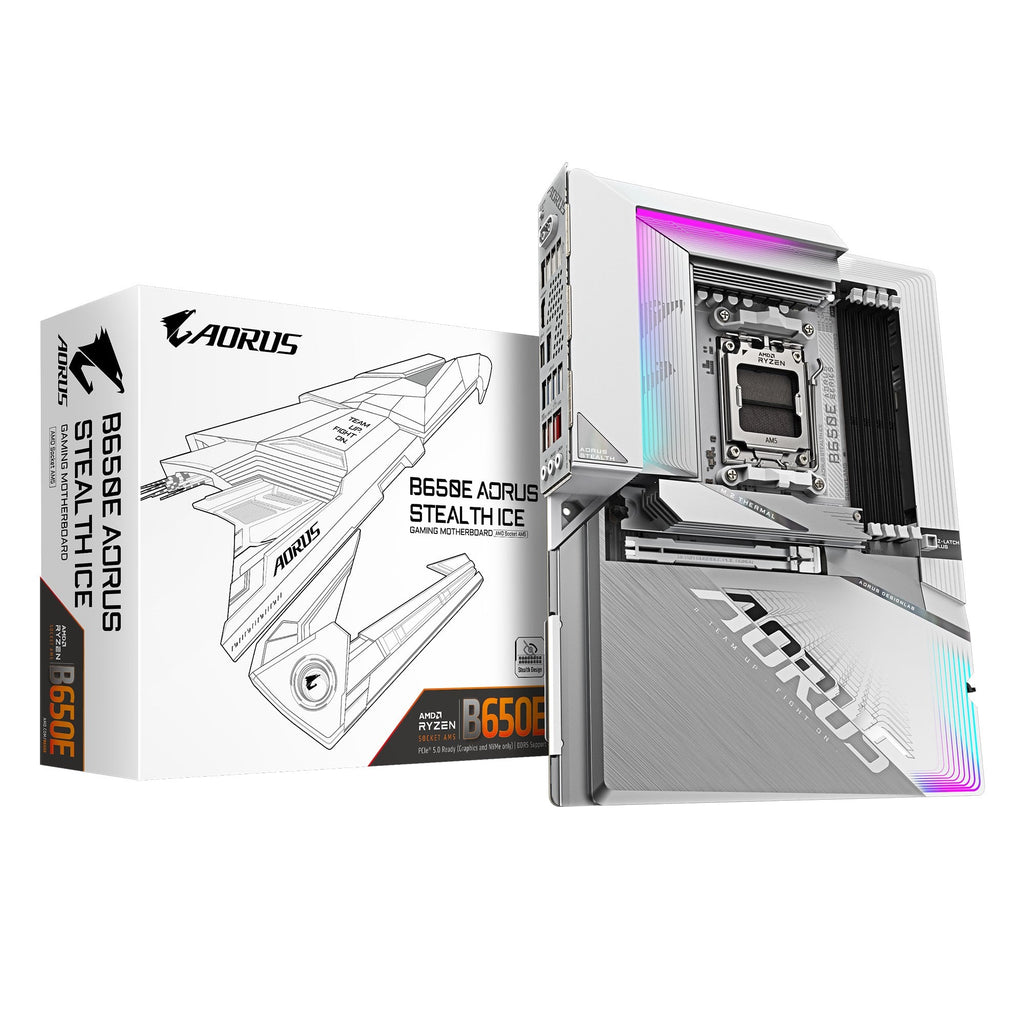 Gigabyte B650E AORUS STEALTH ICE AM5 DDR5 ATX Motherboard Gigabyte