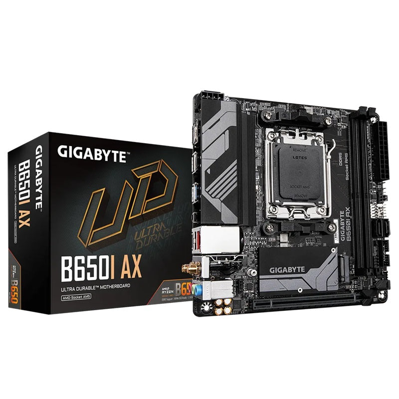 Gigabyte B650I AX AM5 Mini-ITX Motherboard | DDR5, Wi-Fi 6E Gigabyte