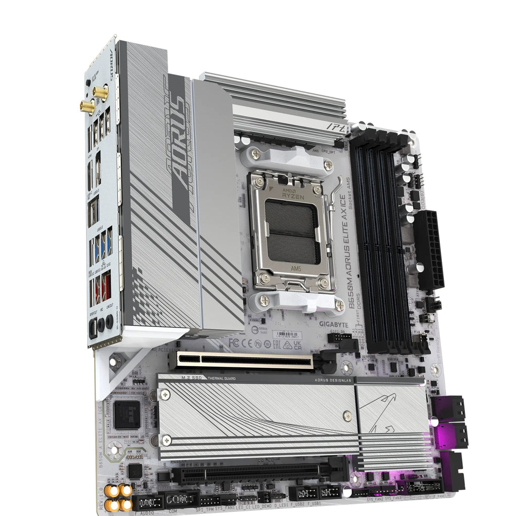 Gigabyte B650M AORUS ELITE AX ICE AM5 DDR5 ATX Motherboard Gigabyte
