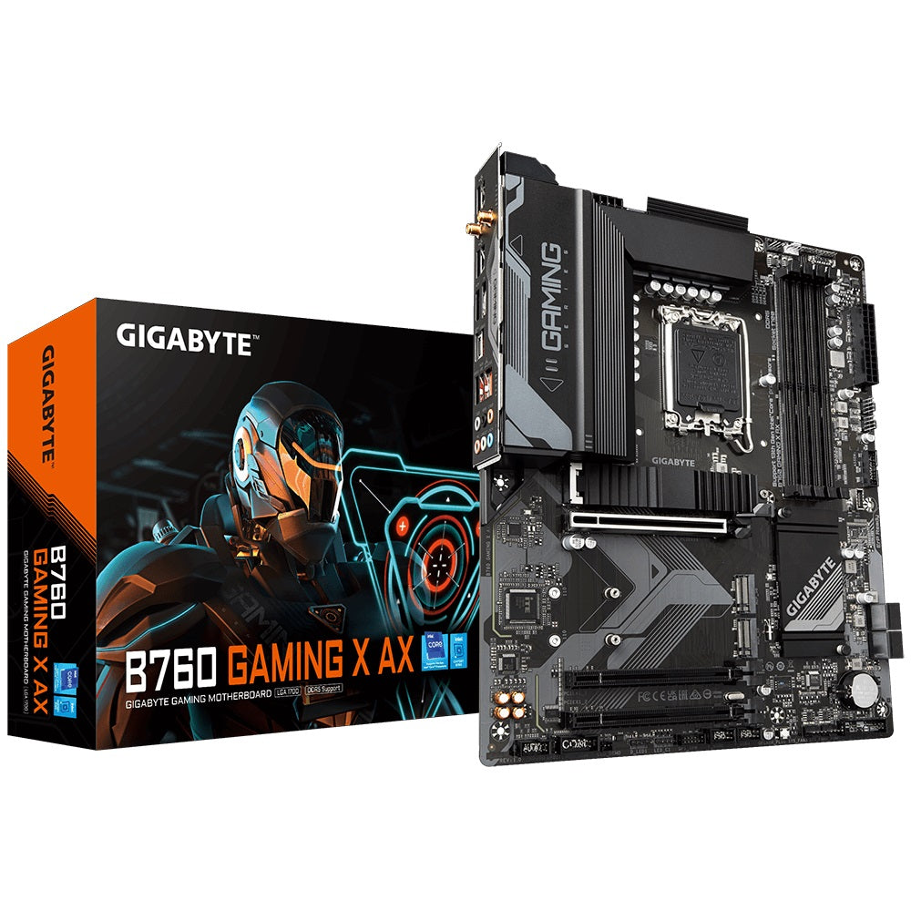 Gigabyte B760 Gaming X AX ATX Motherboard - Intel LGA 1700, DDR5, Wi-Fi 6E Gigabyte