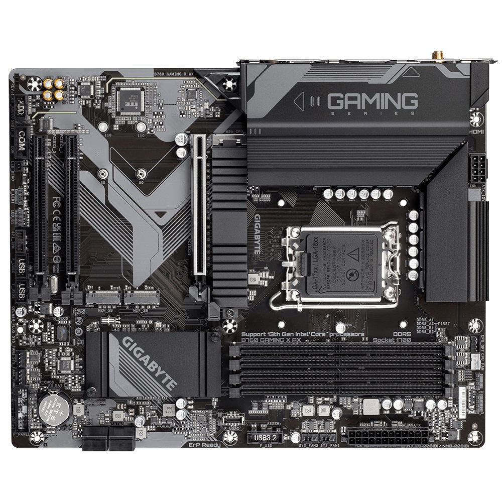 Gigabyte B760 Gaming X AX ATX Motherboard - Intel LGA 1700, DDR5, Wi-Fi 6E Gigabyte