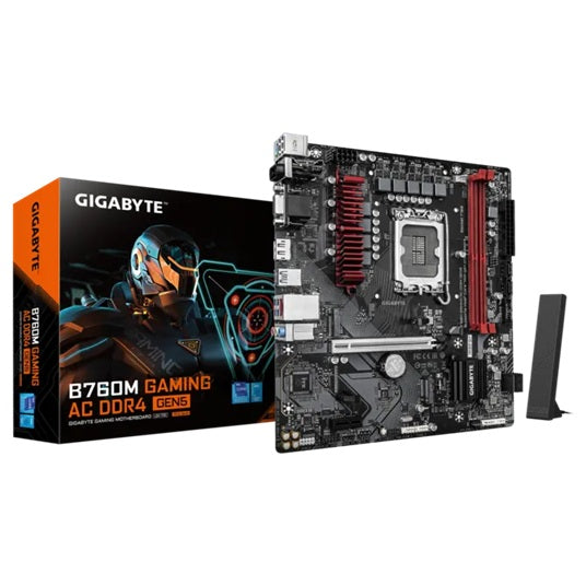 Gigabyte B760M GAMING AC DDR4 GEN5, Intel B760, LGA1700 12th–14th Gen, DDR4 64GB, PCIe 5.0 x16, Wi-Fi AC, 2.5G