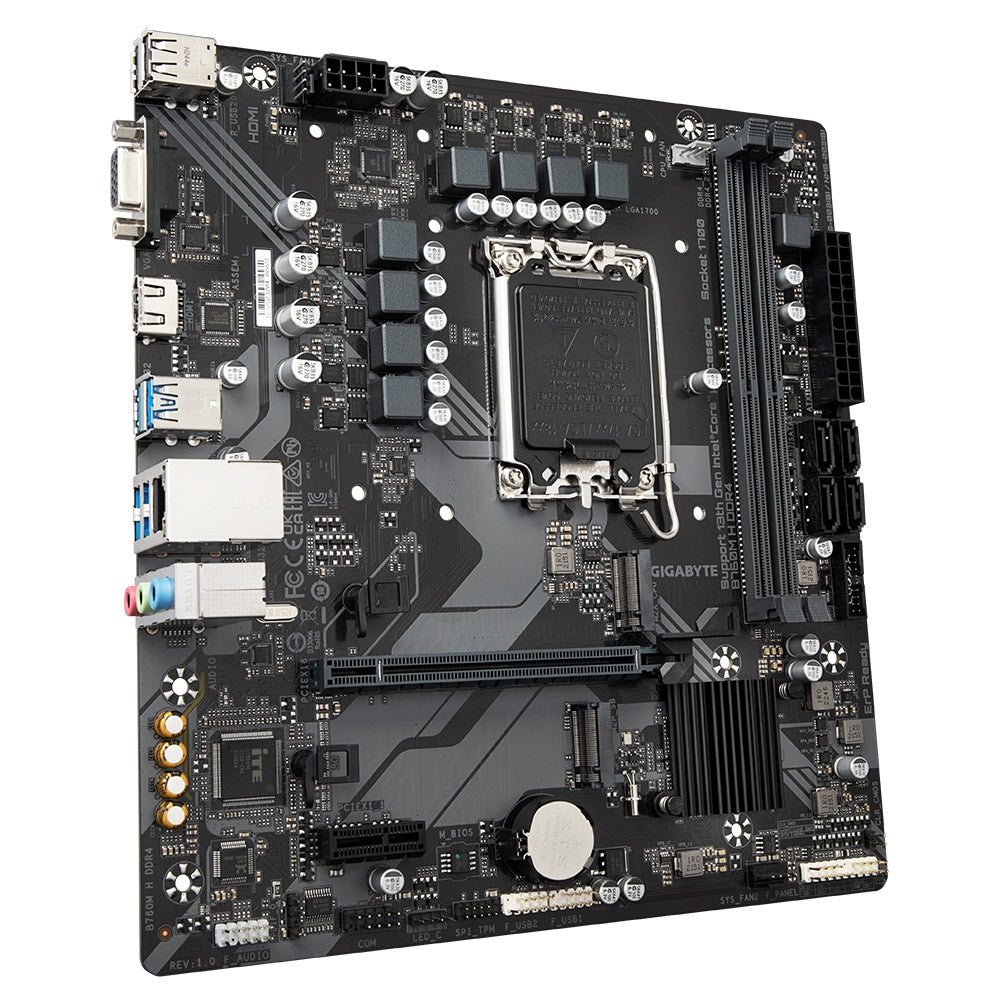 Gigabyte B760M H DDR4 m-ATX Motherboard - Intel LGA 1700 Ready Gigabyte