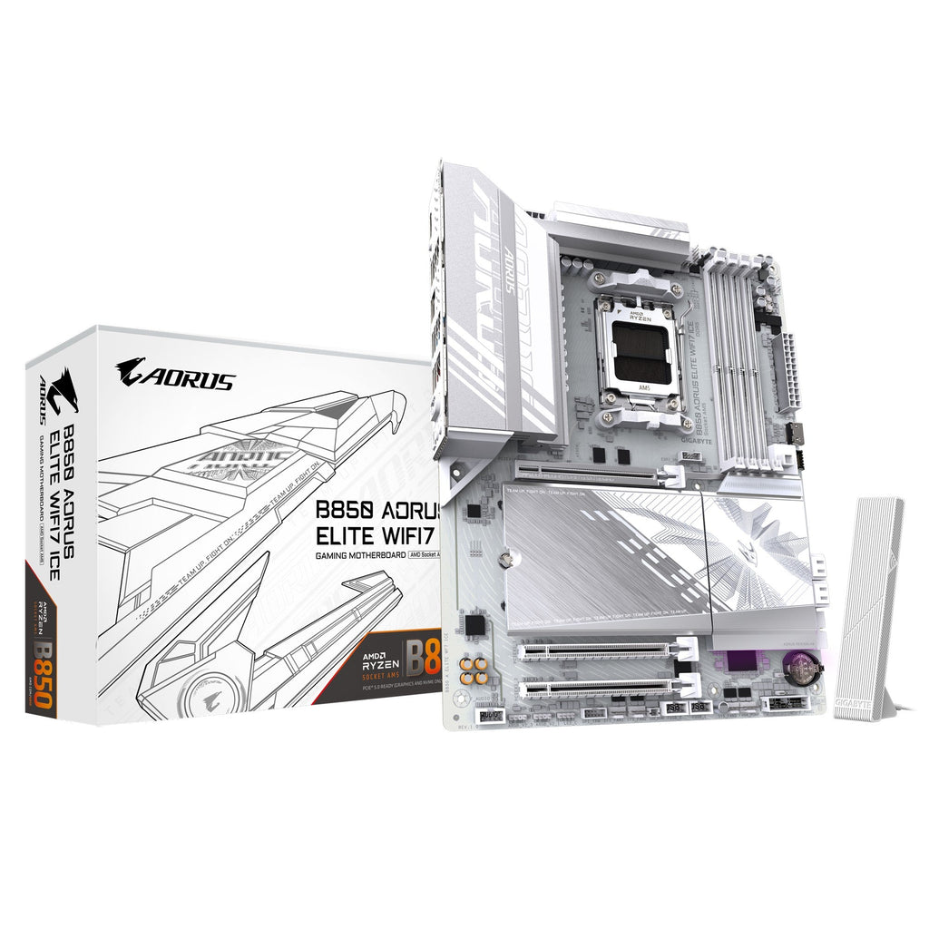 GIGABYTE B850 A ELITE WF7 ICE AM5 Motherboard for Ryzen, DDR5, Wi-Fi 7 Gigabyte