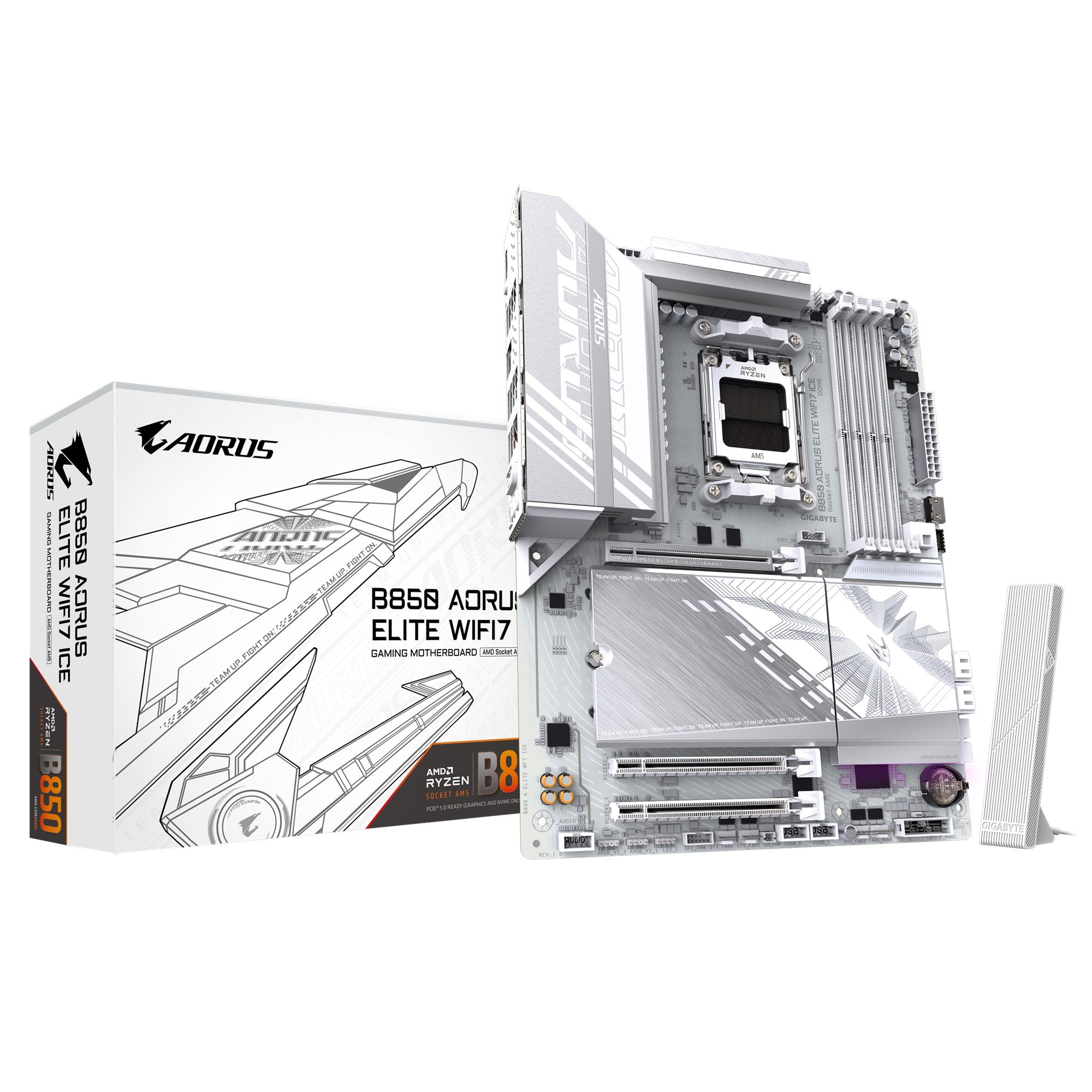 GIGABYTE B850 A ELITE WF7 ICE AM5 Motherboard for Ryzen, DDR5, Wi-Fi 7 Gigabyte