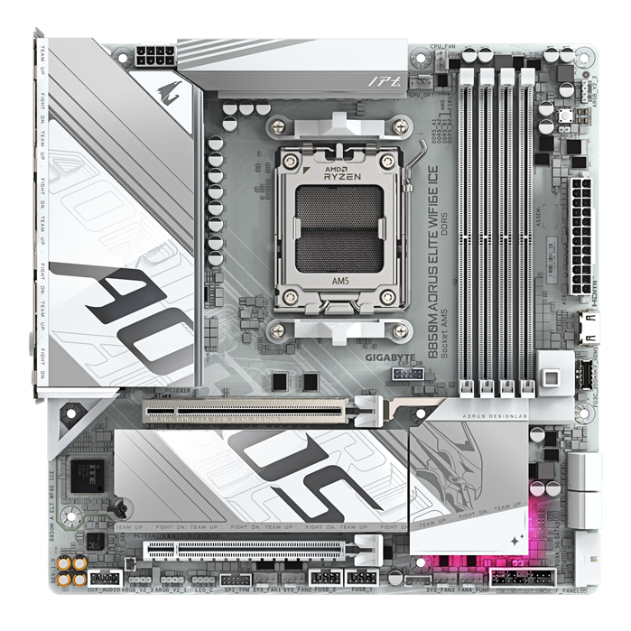 Gigabyte B850M A ELT WF6E ICE Motherboard for AMD AM5 Ryzen & DDR5 Gigabyte