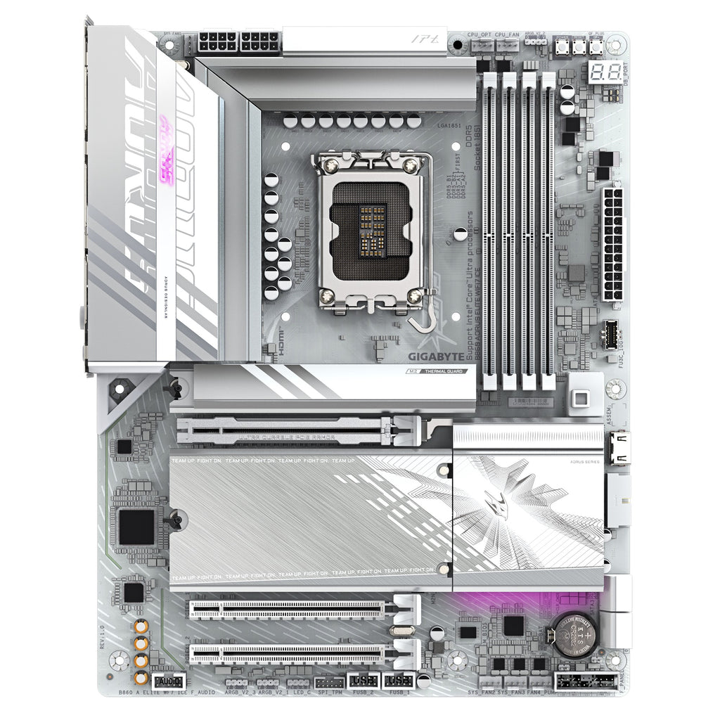 Gigabyte B860 A ELITE WF7 ICE Motherboard | DDR5, Wi-Fi 7, PCIe 5.0 Gigabyte