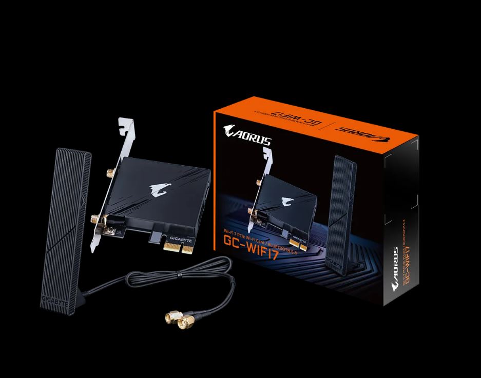 Gigabyte GC-WIFI7 PCIe Wi-Fi 7 Card - Ultra-Fast 5800Mbps & BT 5.3 Gigabyte