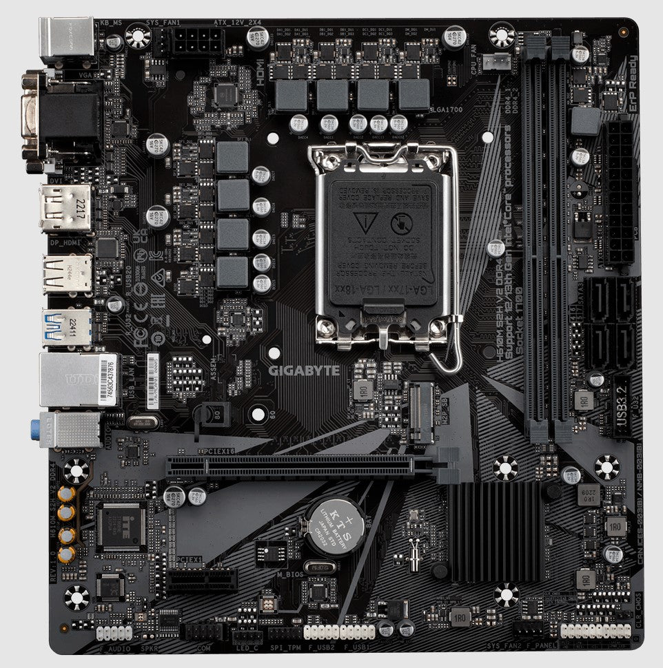 Gigabyte H610M S2H V2 DDR4 Motherboard | LGA1700 | PCIe 4.0 | M.2 SSD Gigabyte