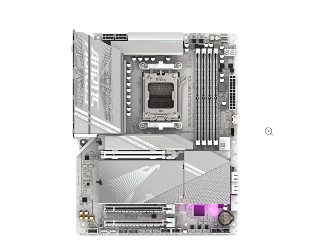 Gigabyte X870 AORUS ELITE WF7 ICE AM5 ATX Motherboard for Ryzen PCs Gigabyte