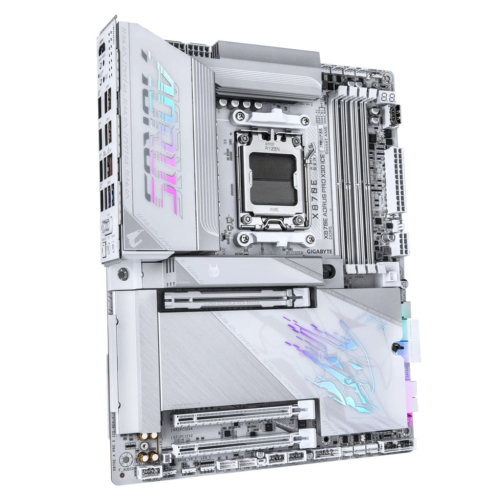 Gigabyte X870E A PRO X3D ICE White AM5 DDR5 Motherboard Gigabyte