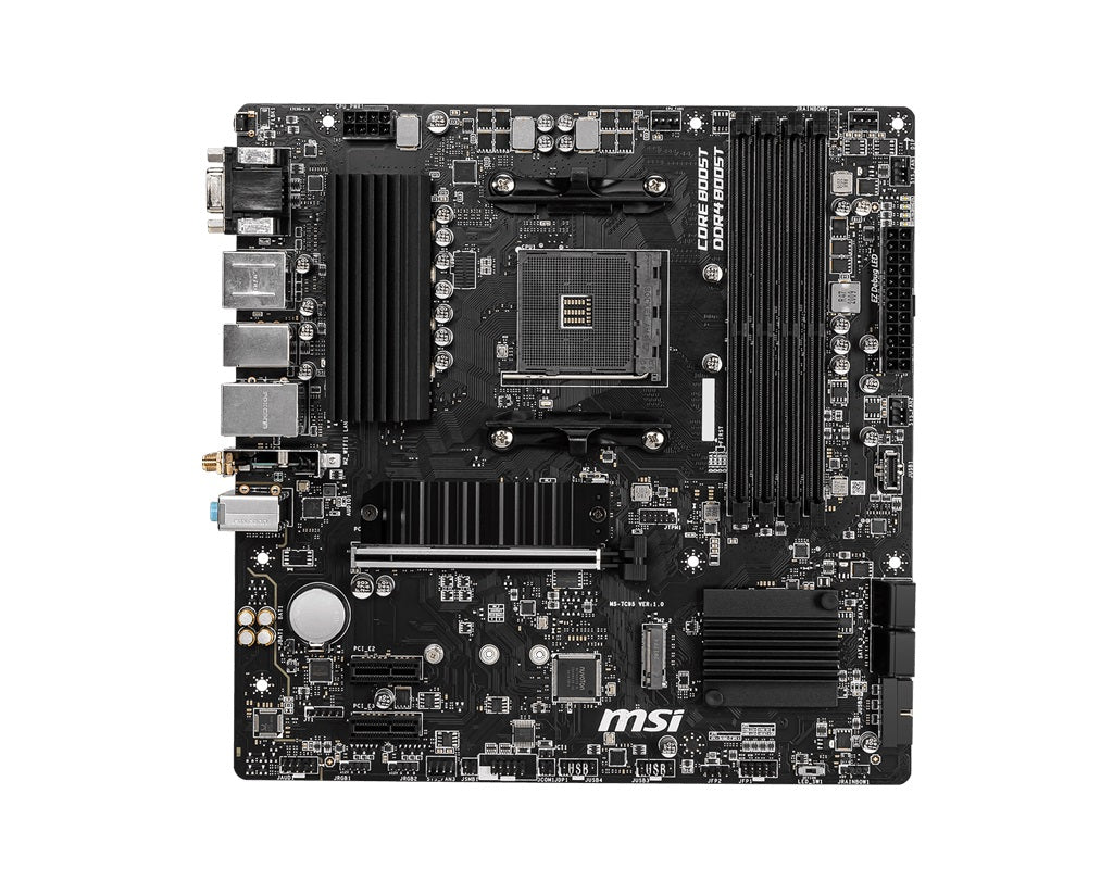 MSI B550M PRO-VDH WIFI Motherboard for AMD Ryzen AM4 CPUs - Wi-Fi Ready MSI