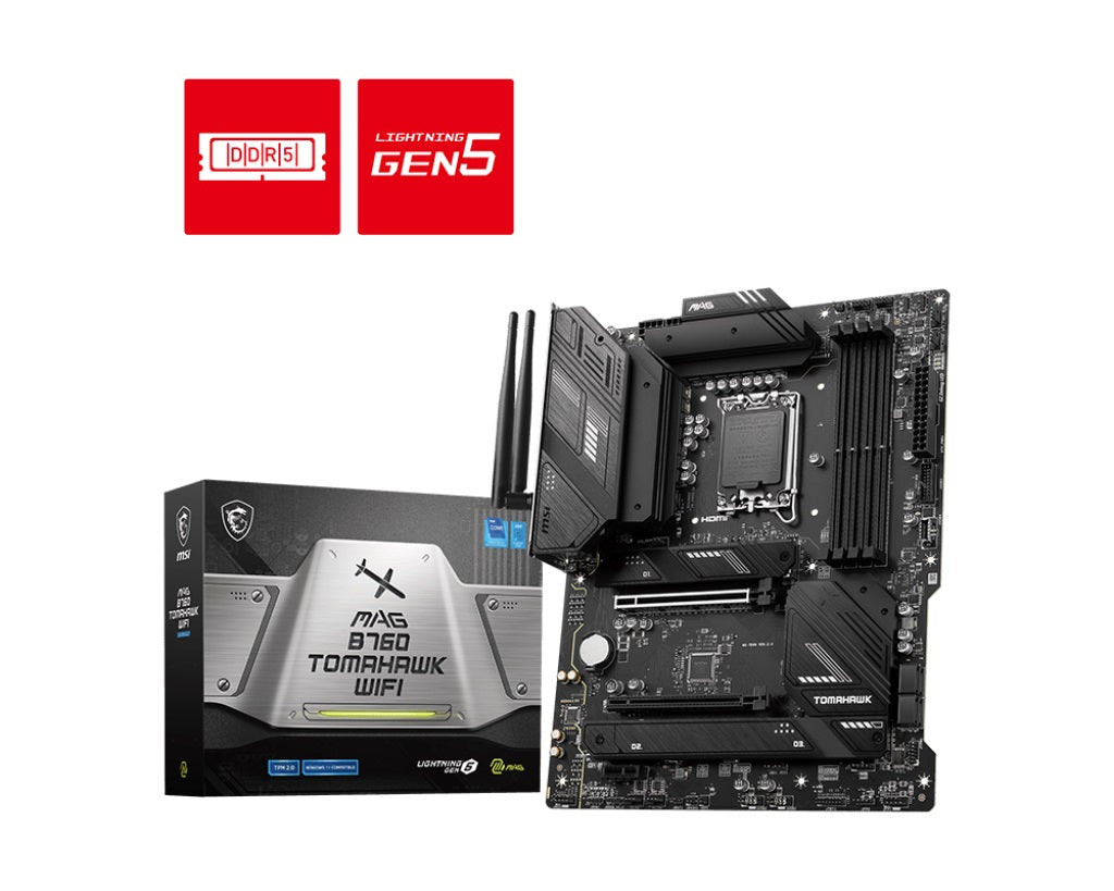 MSI MAG B760 TOMAHAWK WIFI ATX Motherboard for Intel 12th/13th Gen MSI