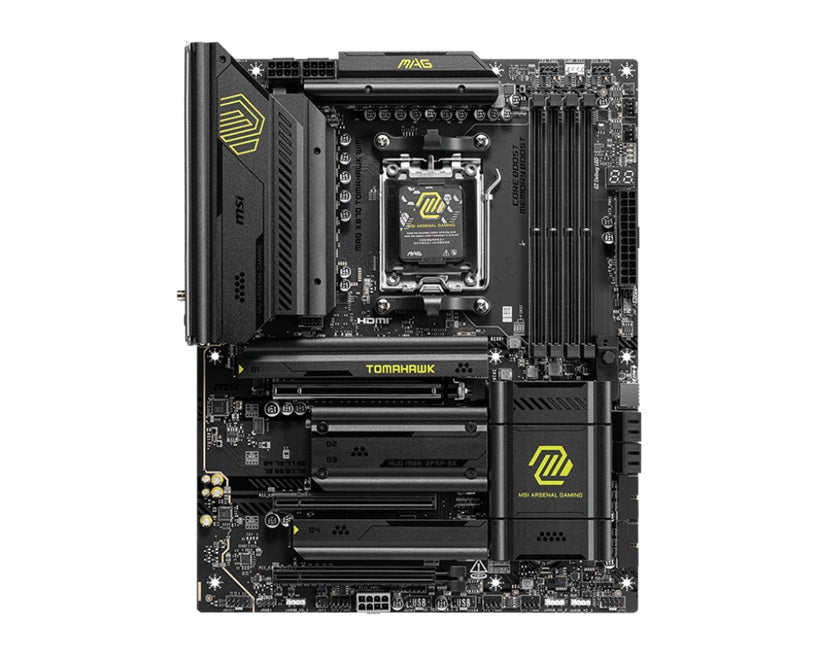 MSI MAG X870 TOMAHAWK WIFI AMD AM5 Motherboard - Ryzen Ready, Wi-Fi 7 MSI