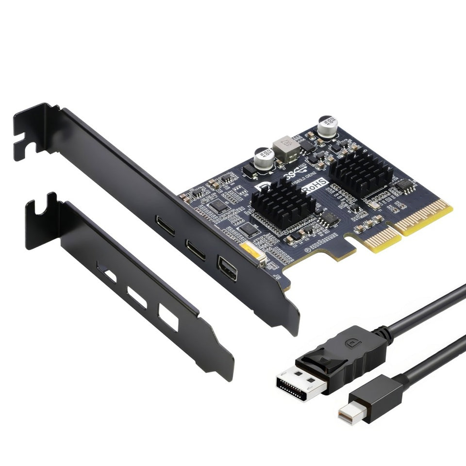 Simplecom EC365 PCIe USB-C Card - 10Gbps, 4K Video & DP Alt Mode