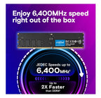 Crucial 32GB DDR5 6400MHz CUDIMM Desktop RAM for Intel Core Ultra AI PCs