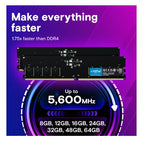 Crucial 64GB DDR5 5600MHz Desktop PC Memory (1x64GB UDIMM)