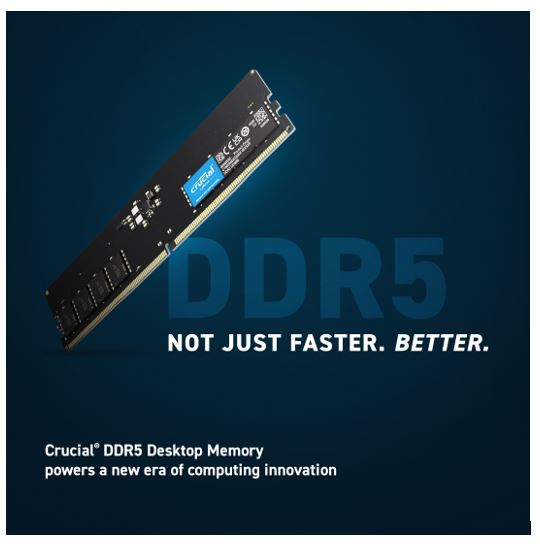 Crucial 8GB DDR5 5600MHz Desktop PC Memory | UDIMM CL46