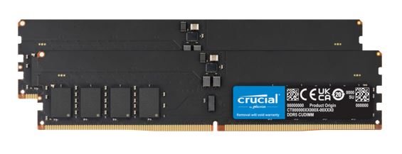 Crucial 64GB (2x32GB) DDR5 6400MHz Desktop RAM for Intel AI PCs