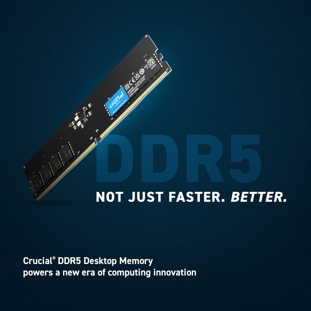 Crucial 16GB (2x8GB) DDR5 4800MHz Desktop PC Memory Kit